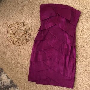 LAST CHANCE Fuchsia Purple Strapless Dress
